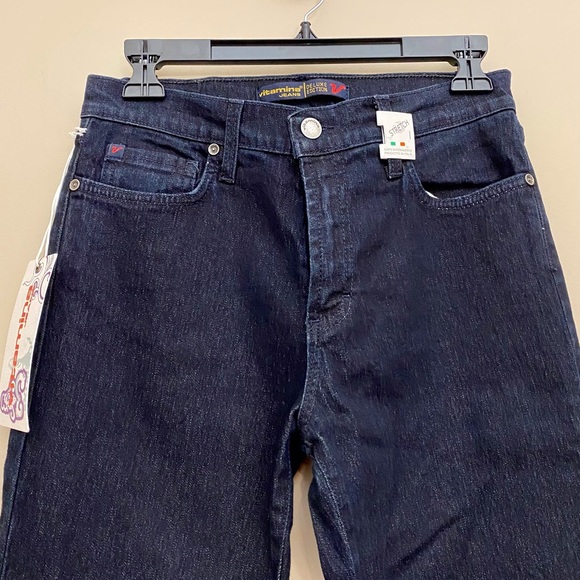 NWT VITAMINA JEANS Dark Wash Stretch Bootcut Jeans Italian 42/US 28 - Picture 3 of 6